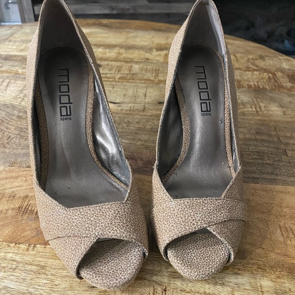 Moda spana peep toe heels